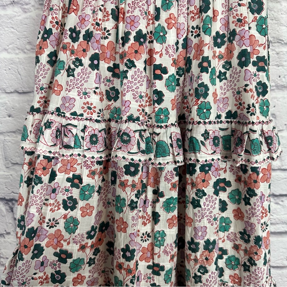 Cleobella Floral Midi Dress in Pink, Green and White - Picture 7 of 15